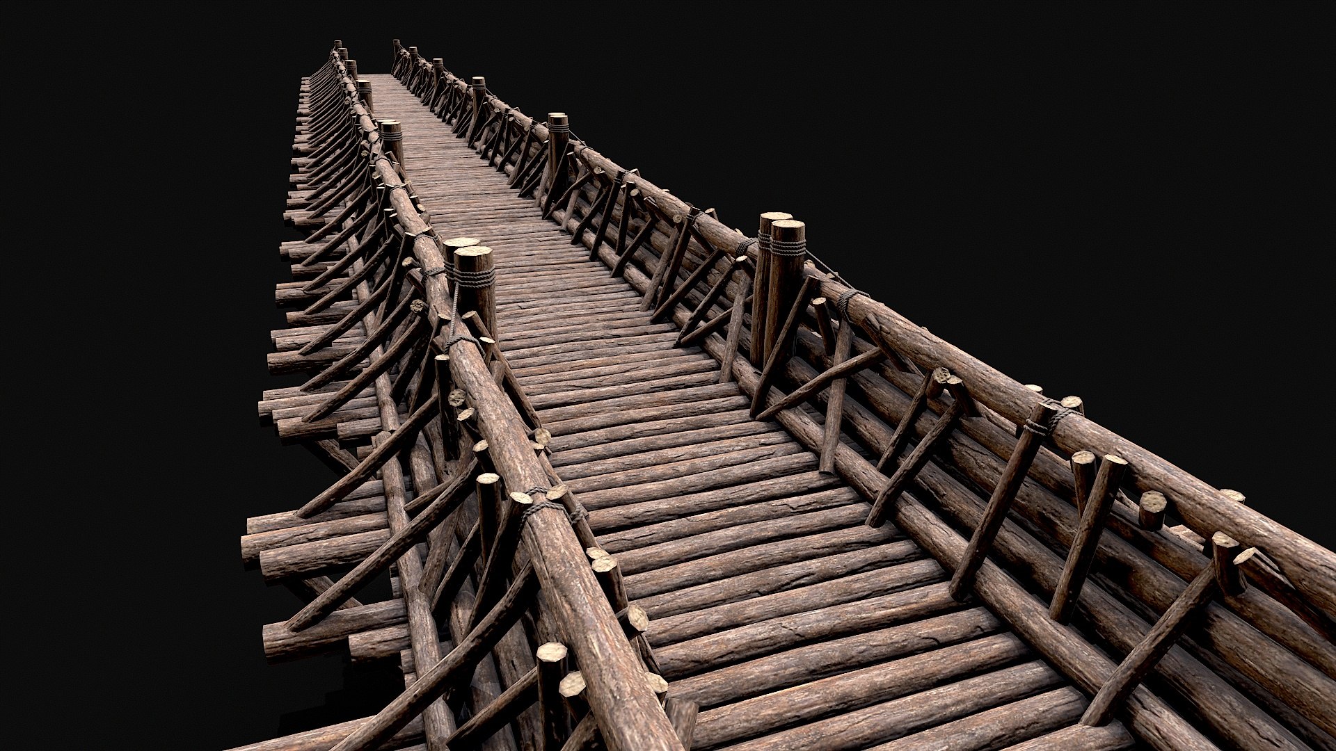 3D Modular Wood Bridge Platform - TurboSquid 2358049