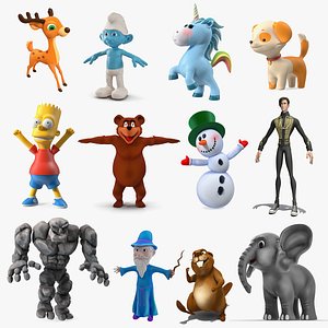 3D Cartoon Characters Collection 12