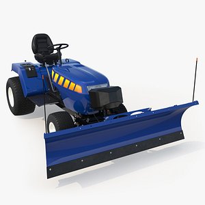 3D model tractor snow plow