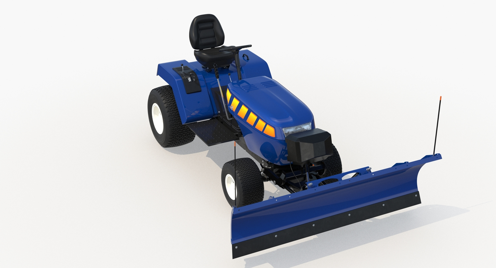 Lawn mower with deals snow plow
