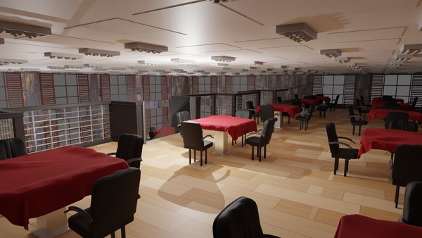 modelo 3d Interior del restaurante - TurboSquid 2178832