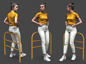 3D Stylized Woman Character model