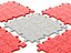 Repeatable jigsaw puzzle module with edge parts