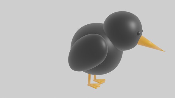 Crow Low Poly Cute Rigged and Animated 3D - TurboSquid 1717113