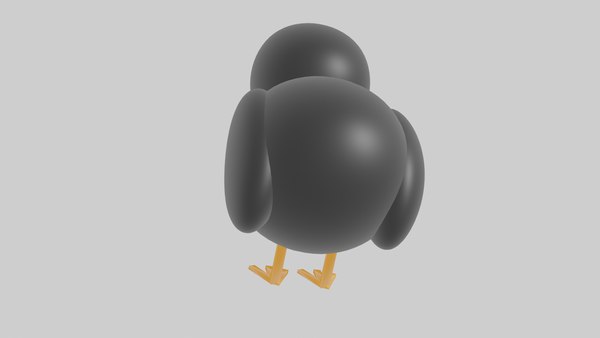 Crow Low Poly Cute Rigged and Animated 3D - TurboSquid 1717113