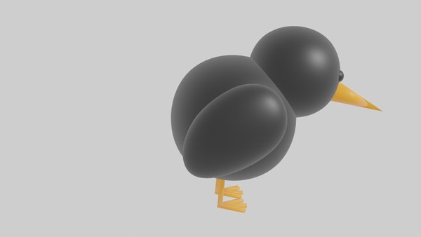 Crow Low Poly Cute Rigged and Animated 3D - TurboSquid 1717113