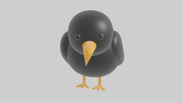 Crow Low Poly Cute Rigged and Animated 3D - TurboSquid 1717113