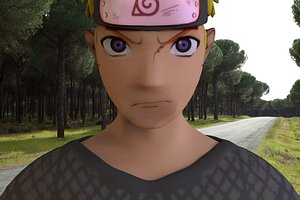 3D model Naruto Uzumaki Clothes Destroyed