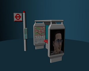 bus stop 3d model