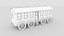 Pacchetto treno cartoon low-poly