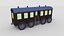 Pacchetto treno cartoon low-poly