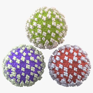 3D Virus molecule