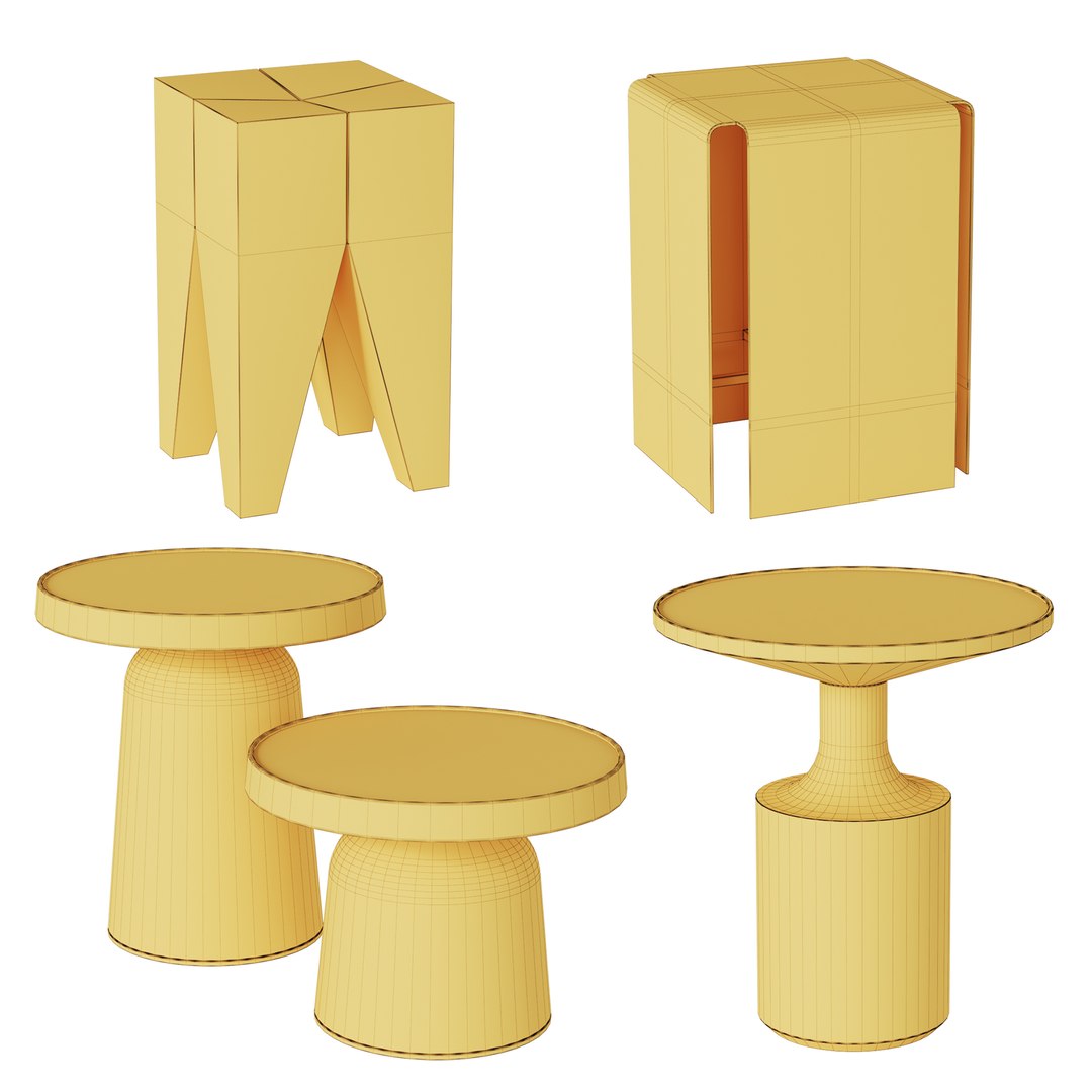 Side Tables Vol 06 3D - TurboSquid 1927793