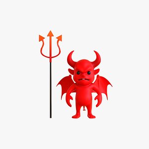 Little Demon With Horns and Wings