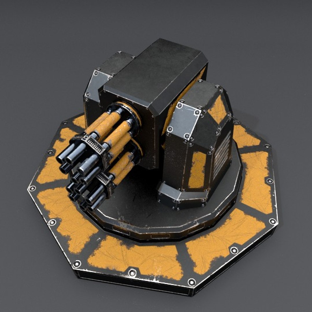 Maya Scifi Turret