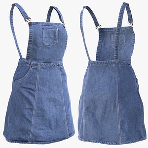 Man and Woman in Denim Dress 101 3D model