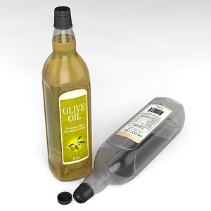 olive oil bottle 3d c4d