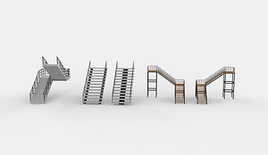 Staircase set 3D model 3D model
