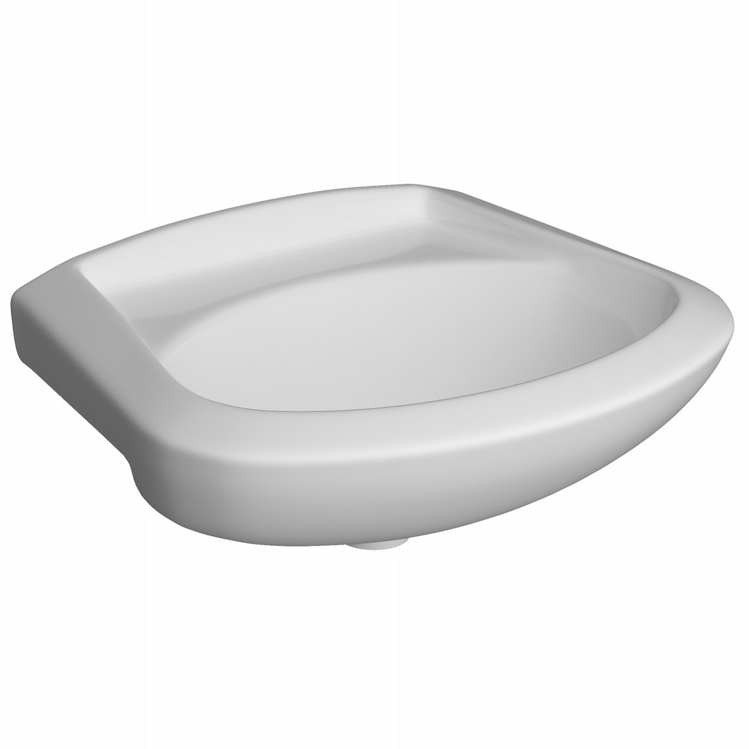 Wall hung half wash basin model - TurboSquid 1694198