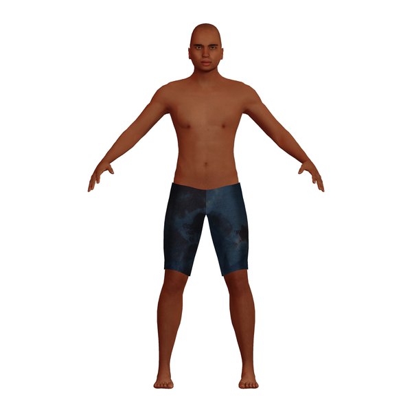 adult man swimsuit character 3D model