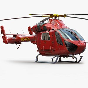 Helicopter MD902 Private Red
