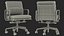 3D Management Chair White Leather