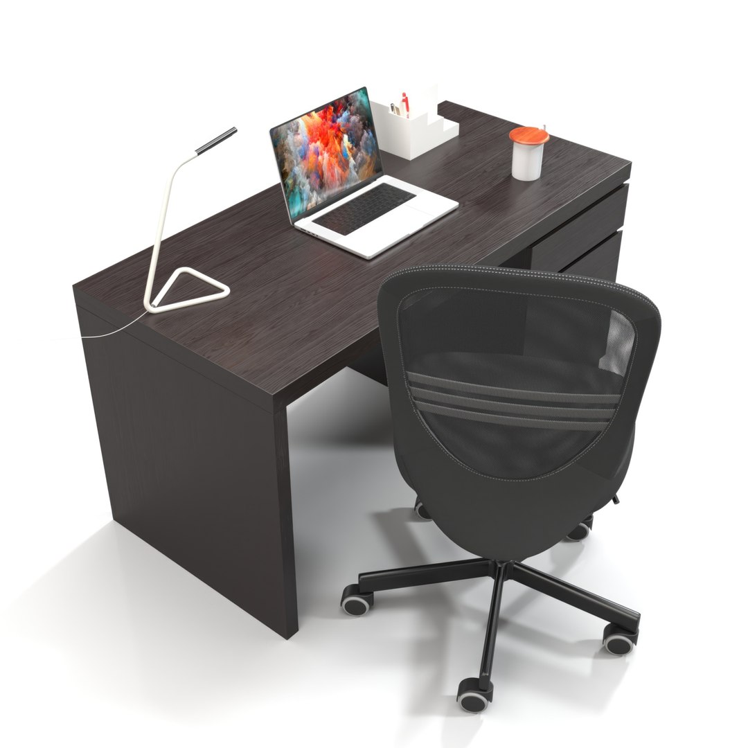 Office Set 03 Model - TurboSquid 2205378