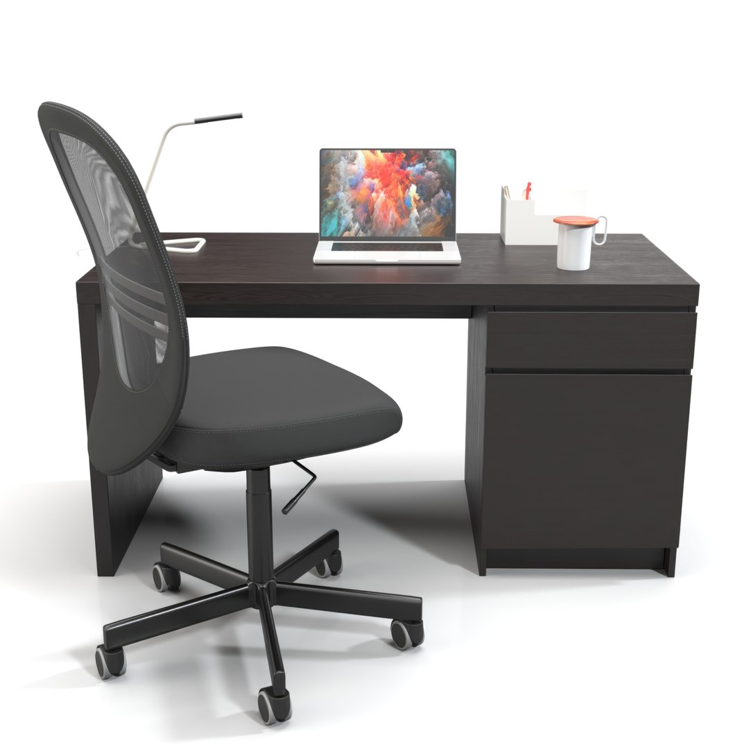 Office Set 03 Model - TurboSquid 2205378