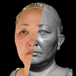 Asian Female 50s head scan 019