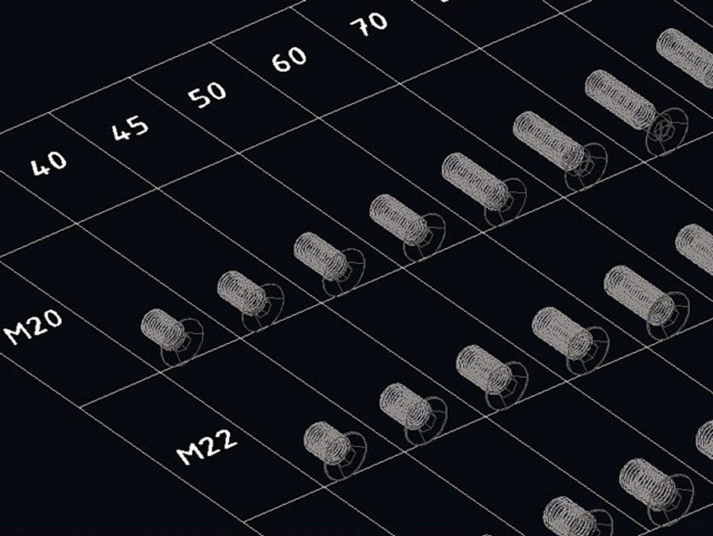 Library Screws Bolts Din 3d Dwg