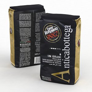 3D Coffe Bag Caffe Vergnano 1882 Anticabottega Whole Bean 1000g 2021