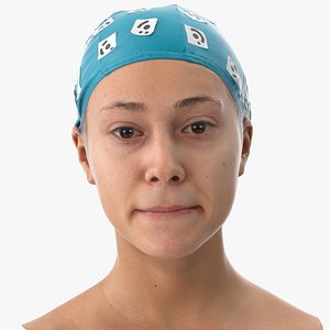 3D model freya human head lip