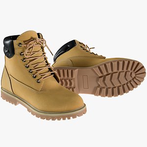 3D realistic men s boots