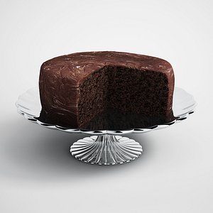 CGAxis 3D Model Chocolate Cake 12