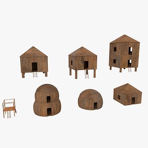 3D model Tropical Wood House