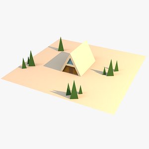 A-Frame house low poly