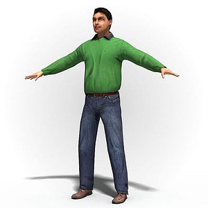 3d model man rigged