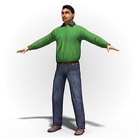 Man 1004~Rigged human model
