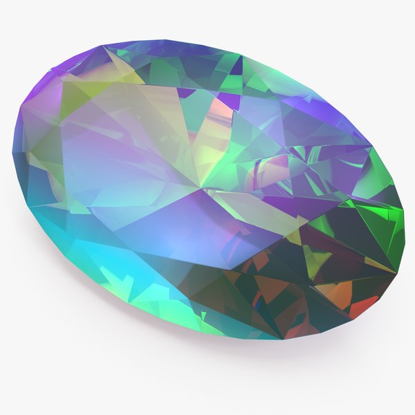 Oval Cut Mystic Topaz 3D