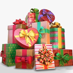 3D Gift Box Christmas Collection 4K PBR model