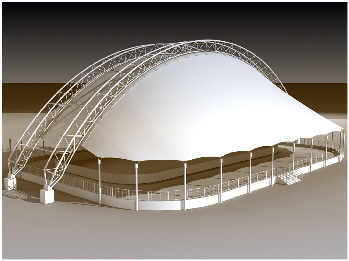 Generic Arena Outdoor Cover 3d Model