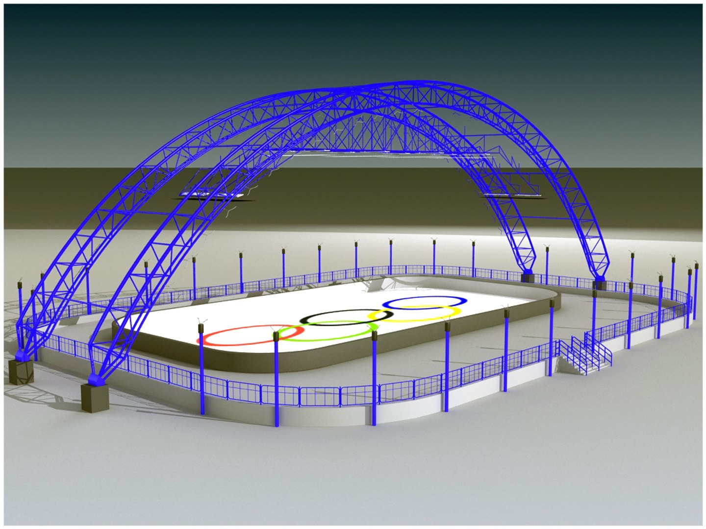 Generic Arena Outdoor Cover 3d Model