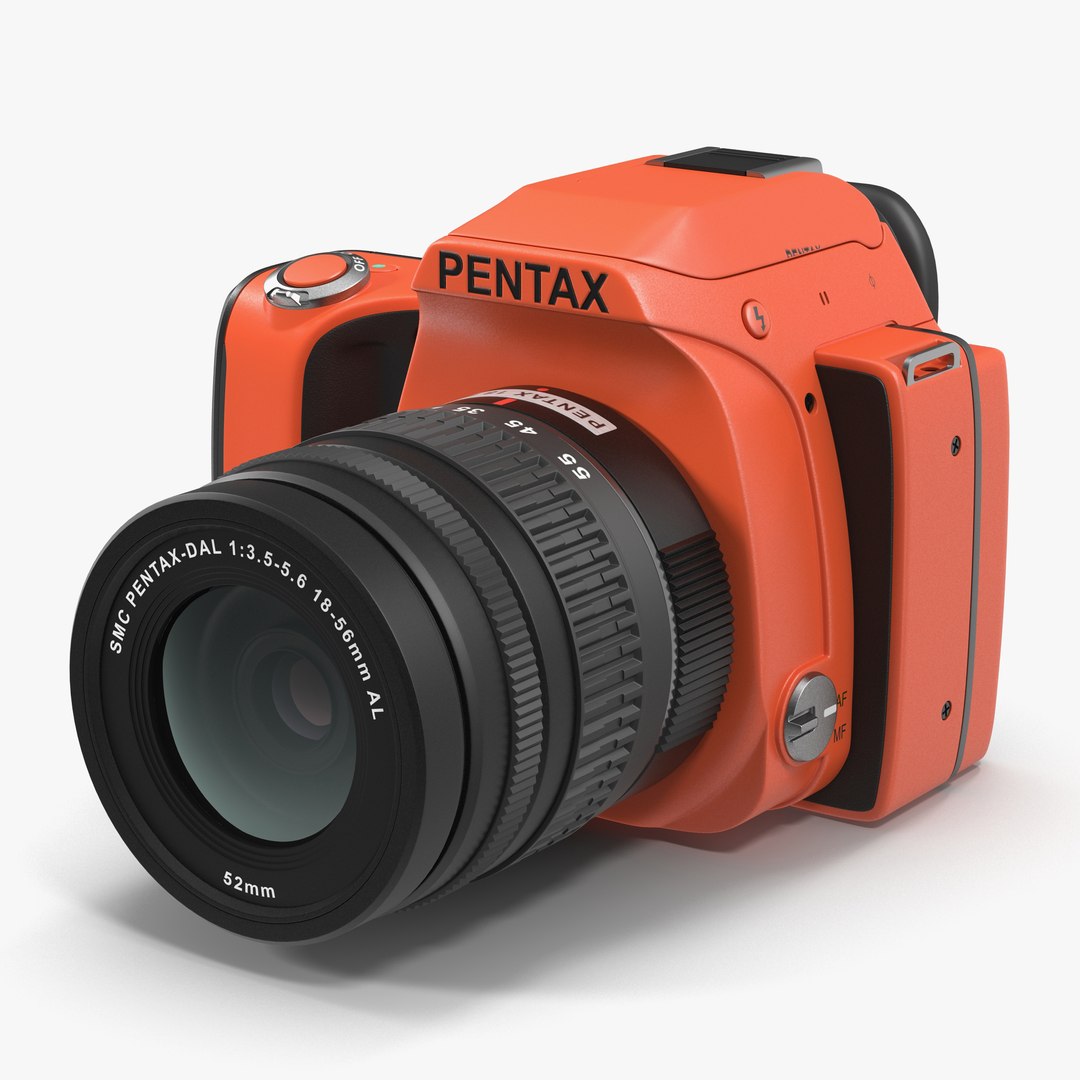 Pentax K-S1 Orange 3D model preview