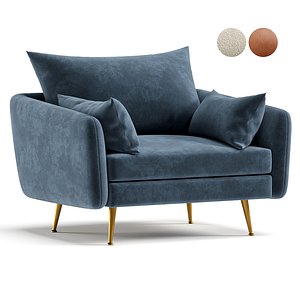 3D model Albany Park Park Armchair