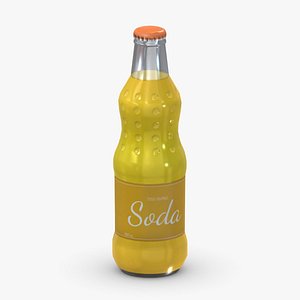 3D model Supermarket Soda Drink Bottle 05 Low Poly PBR Realistic
