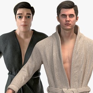 Realistic and Cartoon Home Man