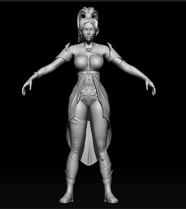 3D model hero woman