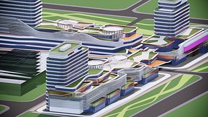 Modern City Block -A11 3D model