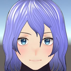 3D game ready Low Poly Anime Character Girl v27