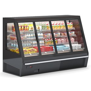 3D Refrigerated Display Case model